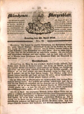 Münchener Morgenblatt Samstag 10. April 1841