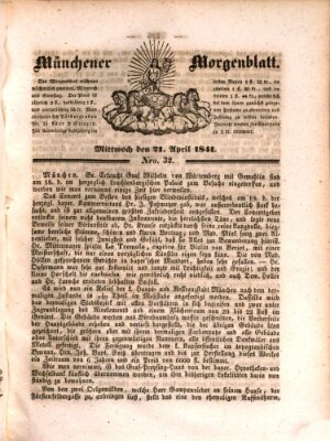 Münchener Morgenblatt Mittwoch 21. April 1841