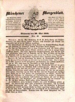 Münchener Morgenblatt Mittwoch 26. Mai 1841