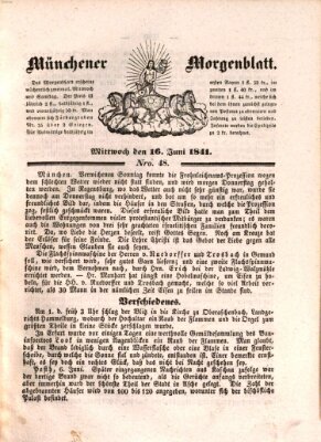 Münchener Morgenblatt Mittwoch 16. Juni 1841