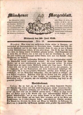 Münchener Morgenblatt Mittwoch 30. Juni 1841