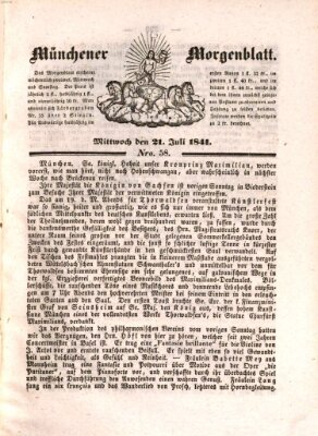 Münchener Morgenblatt Mittwoch 21. Juli 1841