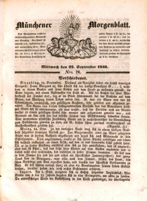 Münchener Morgenblatt Mittwoch 22. September 1841