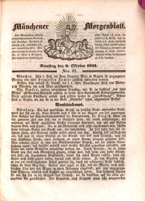 Münchener Morgenblatt Samstag 9. Oktober 1841