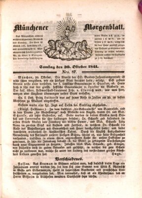 Münchener Morgenblatt Samstag 30. Oktober 1841