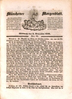 Münchener Morgenblatt Mittwoch 3. November 1841