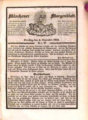Münchener Morgenblatt Samstag 4. Dezember 1841