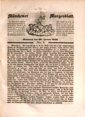 Münchener Morgenblatt Mittwoch 26. Januar 1842