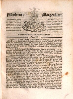 Münchener Morgenblatt Samstag 26. Februar 1842