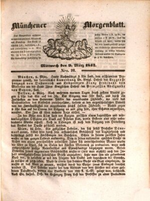 Münchener Morgenblatt Mittwoch 9. März 1842