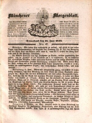 Münchener Morgenblatt Samstag 11. Juni 1842