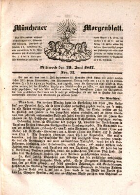 Münchener Morgenblatt Mittwoch 29. Juni 1842