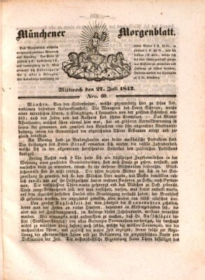 Münchener Morgenblatt Mittwoch 27. Juli 1842