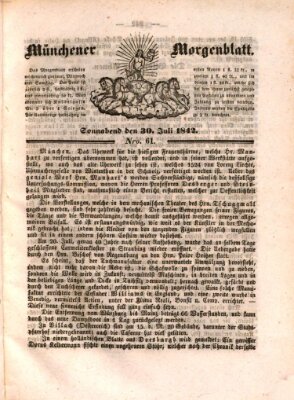 Münchener Morgenblatt Samstag 30. Juli 1842