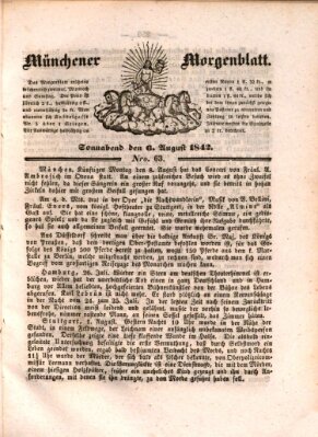 Münchener Morgenblatt Samstag 6. August 1842