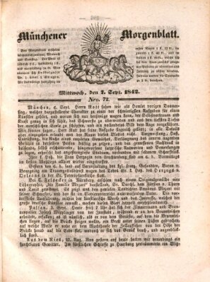 Münchener Morgenblatt Mittwoch 7. September 1842