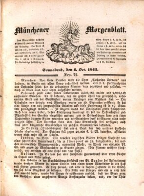 Münchener Morgenblatt Samstag 1. Oktober 1842