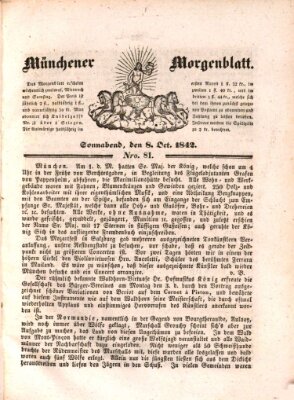 Münchener Morgenblatt Samstag 8. Oktober 1842