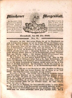 Münchener Morgenblatt Samstag 22. Oktober 1842