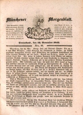 Münchener Morgenblatt Samstag 12. November 1842