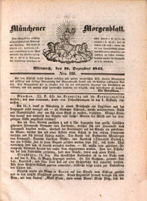 Münchener Morgenblatt Mittwoch 21. Dezember 1842