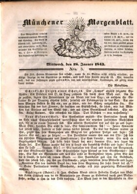 Münchener Morgenblatt Mittwoch 18. Januar 1843