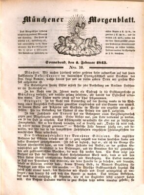 Münchener Morgenblatt Samstag 4. Februar 1843