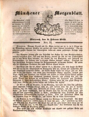 Münchener Morgenblatt Mittwoch 8. Februar 1843