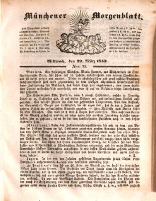 Münchener Morgenblatt Mittwoch 29. März 1843