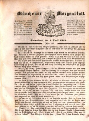 Münchener Morgenblatt Samstag 1. April 1843