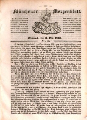 Münchener Morgenblatt Mittwoch 3. Mai 1843