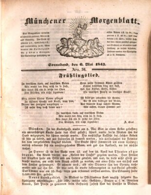 Münchener Morgenblatt Samstag 6. Mai 1843