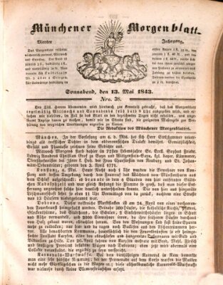 Münchener Morgenblatt Samstag 13. Mai 1843