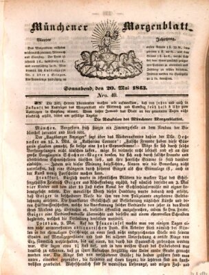 Münchener Morgenblatt Samstag 20. Mai 1843