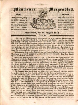 Münchener Morgenblatt Samstag 12. August 1843