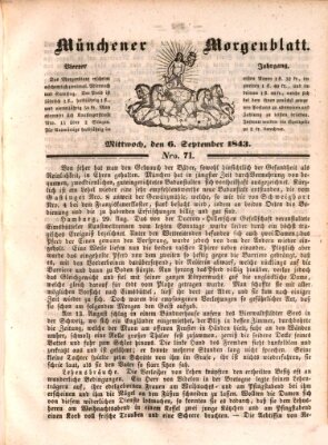 Münchener Morgenblatt Mittwoch 6. September 1843