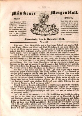 Münchener Morgenblatt Samstag 4. November 1843