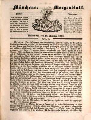 Münchener Morgenblatt Mittwoch 17. Januar 1844