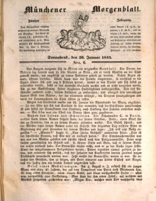 Münchener Morgenblatt Samstag 20. Januar 1844