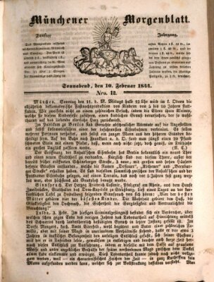 Münchener Morgenblatt Samstag 10. Februar 1844