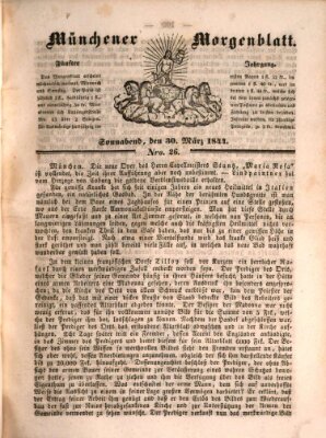 Münchener Morgenblatt Samstag 30. März 1844