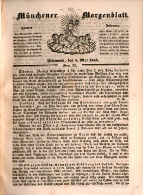 Münchener Morgenblatt Mittwoch 1. Mai 1844