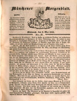 Münchener Morgenblatt Mittwoch 8. Mai 1844