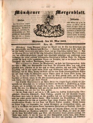 Münchener Morgenblatt Mittwoch 22. Mai 1844