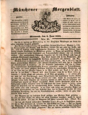 Münchener Morgenblatt Mittwoch 5. Juni 1844