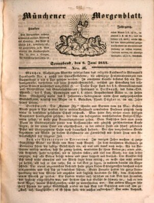 Münchener Morgenblatt Samstag 8. Juni 1844