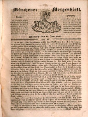 Münchener Morgenblatt Mittwoch 12. Juni 1844