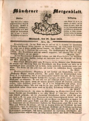 Münchener Morgenblatt Mittwoch 26. Juni 1844