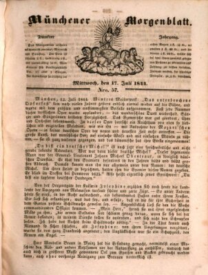 Münchener Morgenblatt Mittwoch 17. Juli 1844