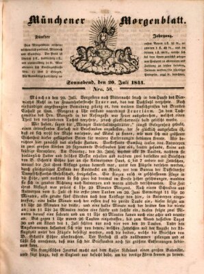 Münchener Morgenblatt Samstag 20. Juli 1844